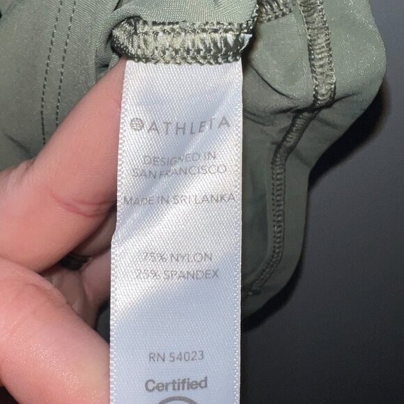Athleta Olive Green Racerback Tank Top Size M - Picture 3 of 5
